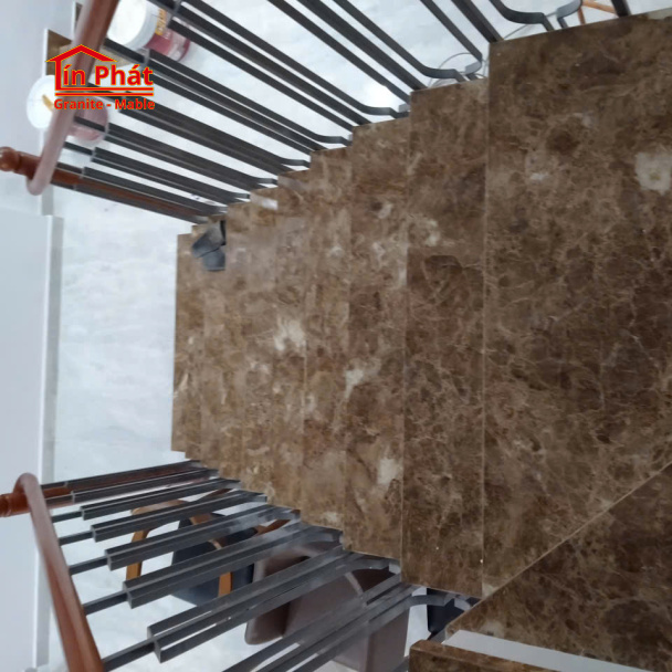 Đá cầu thang Marble Nâu Tây Ban Nha Họa Tiết Vân Mây