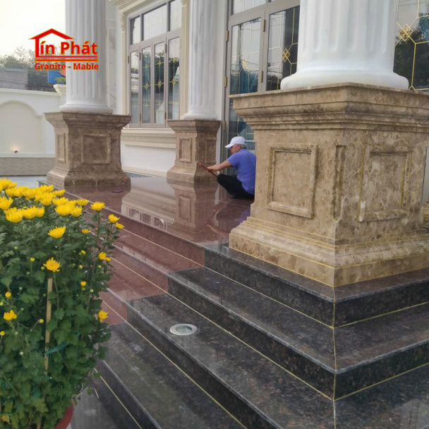 Thi Công Cột đá Granite