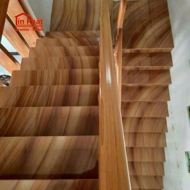 Đá cầu thang Marble Nâu Vân Gỗ Băng Sơn