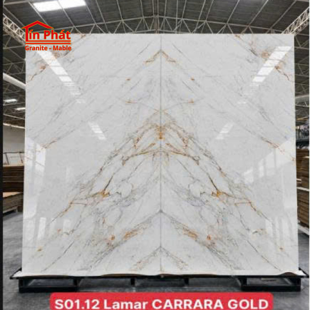 S01.12 Lamar CARRARA GOLD 160x320x1.5cm